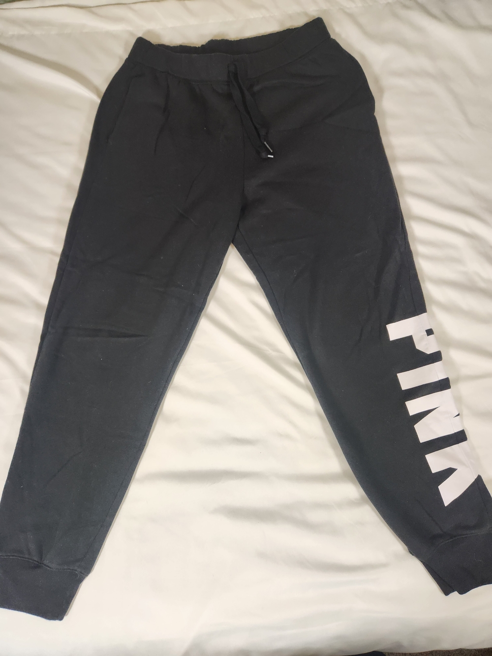 PINK Victoria's Secret Girls' Black Logo Jogger Pants